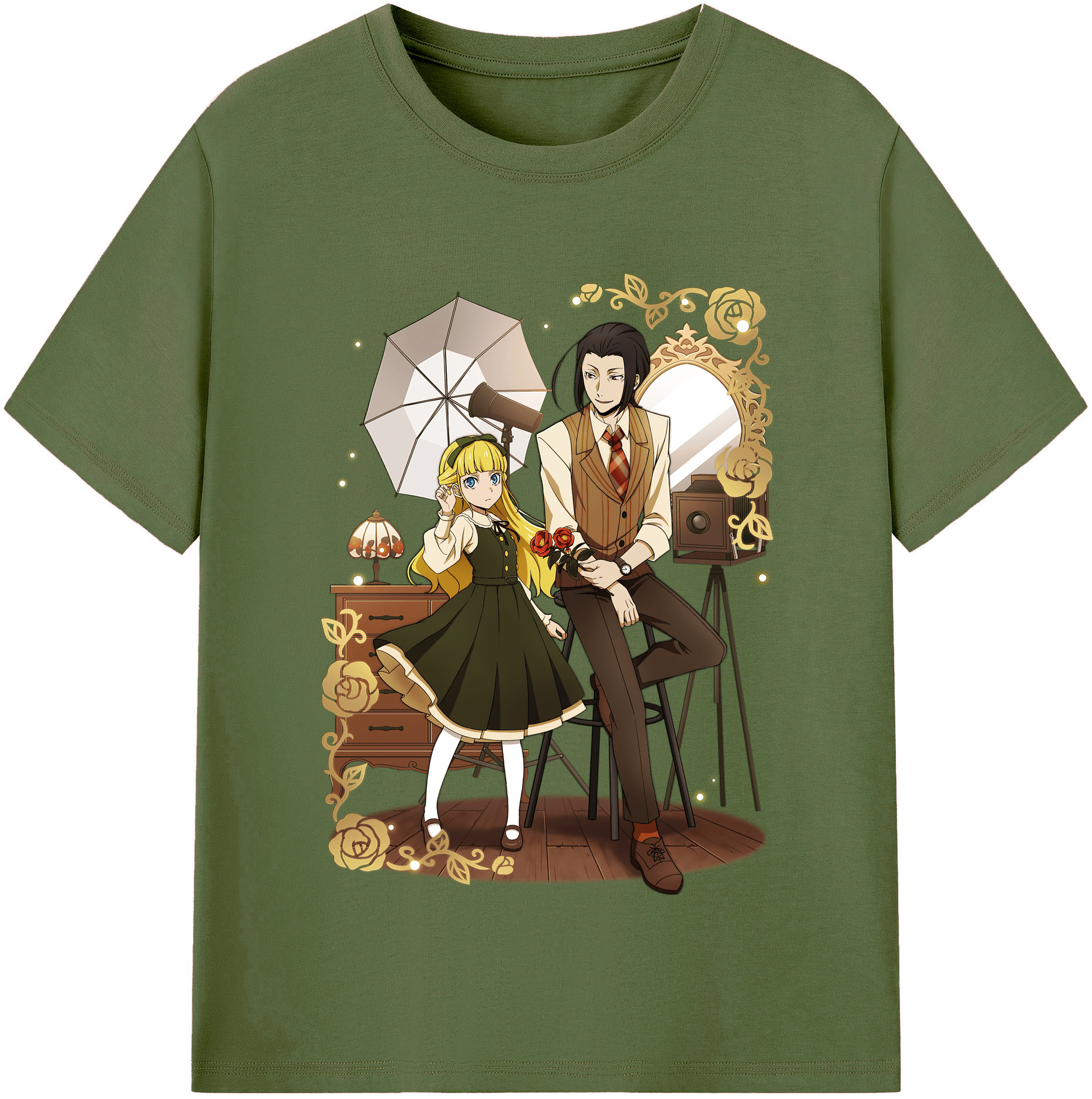 （画像用） 文豪ストレイドッグス Bungo Stray Dogs 綿100％半袖Tシャツ（フロントプリント）